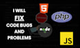 fix bugs of HTML, PHP, csharp, javascript, and nodejs