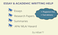 essays, research summaries, and academic editing
