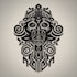 create cyber sigilism tribal design