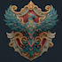 make 3d emblem logo with fantasy game style