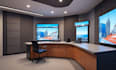 do acoustic news studio,event stage 3d virtual set design for zoom ,virtual call