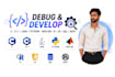 debug and develop code in c, cpp, java, python, matlab, r, js, sql and rust