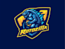 create a mascot premium godzilla custom football logo design