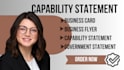 design a professional government capability statement, capability statement