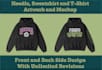 do hoodie, sweatshirt and t shirt design and mockups