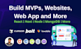 build websites, saas mvp using bolt new, lovable dev, replit