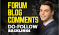 build forum comments backlinks high da manual work