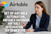 setup airtable automation, airtable database, airtable integration softr website