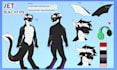 draw reference sheet character for oc, furry, vtuber in anime and manga style