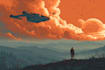 design spaceship, sci fi illustration and sci fi art