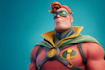 design premium superhero caricature character