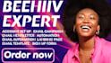 beehiiv landing page beehiiv newsletter beehiiv expert beehiiv account setup