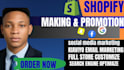 promote shopify store or dropshipping