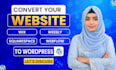 clone website from wix, weebly, squarespace, webflow to wordpress website