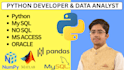 do task of python pandas numpy matplotlib jupyter opencv ai