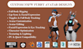 design, rig, texture custom nsfw vrchat furry avatar