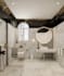 design modern bathroom interior design and 3d rendering
