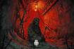 create a dark, horror, underground art illustration