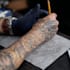 create sleeve tattoo design in geometric style