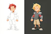 design a 2d cartoon character