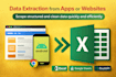 scrape data from web and mobile app