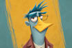 design a 2d cartoon character