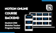 build a notion course backend to manage your online course content notion CRM
