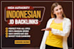 provide high da DR indonesian dofollow id backlinks
