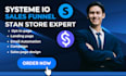 set up landing  page systeme io stan store systeme io sales funnel stan store