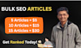 write bulk SEO articles and blog posts