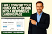 convert your figma or xd design into a responsive landing page