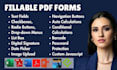 create fillable PDF forms from word, excel, interactive editable form, dropdown
