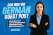 do SEO backlinks through german guest posts high da german link building