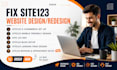 design, redesign, or fix your site123 website and provide SEO optimization ionos