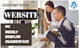 convert clone or transfer wix, weebly, webflow, squarespace to wordpress website