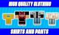 make custom roblox clothing shirt, merch and pants for you