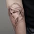 tattoo illustration anime style in lines