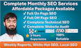 provide complete monthly SEO services with affordable packages