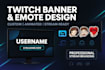 custom prof twitch banner emote stream overlay for branding