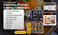 design your digital menu, digital menu board and printable meal planner