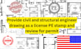 license architect structural engineering pe stamp in vermont wisconsin virginia