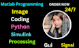 do matlab programming, simulink, image,gui, signal and processing projects