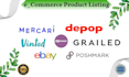 do product listing depop, etsy, mercari, poshmark, ebay listing
