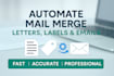 create mail merge letters, emails, and labels