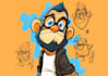 design doodle art, doodle illustration, cartoon character