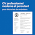 cv professionnel moderne et percutant