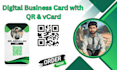 professional qr code vcard business card design