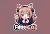 make cute chibi anime mascot logo