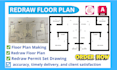 redraw floor plan 2d edited architectural floor plan
