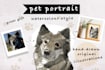 draw a sketch of your pet in watercolor style
